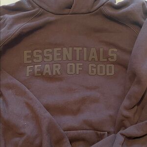 Essentials Fear of God chocolate brown hoodie